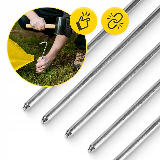 Набір кілочків для намету Mountain Goat сталеві 20 см 20 шт (P-5905973406864) - фото 7