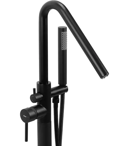 Смеситель для ванны Rea Aras black напольный REA-B2717 Черный матовый - фото 2