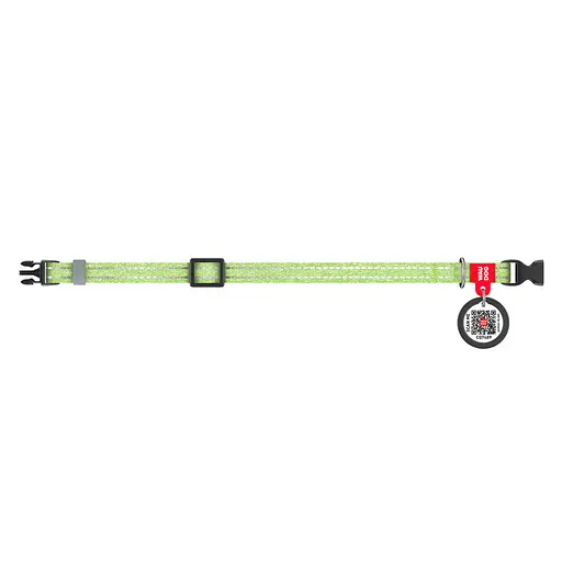 Ошейник для кошек и мелких пород собак Waudog Re-cotton с QR-паспортом восстановлен хлопок светоотражающий пластиковый - фото 3