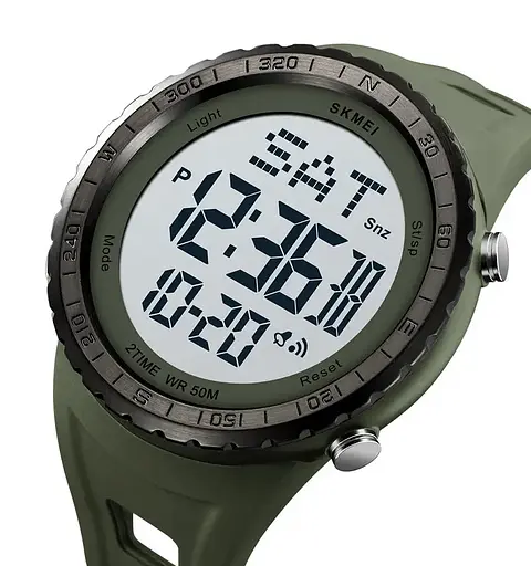 Годинник чоловічий наручний спортивний Skmei 2192 (Зелений з білим) - фото 3