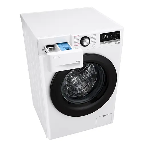 Стиральная машина LG фронтальная 105 кг 1400 A+++ 57 см дисплей пара инвертор белый - фото 8