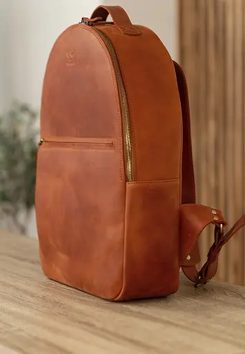 Кожаный рюкзак Groove L светло-коричневый старинный - фото 10