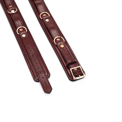 Фіксатори для ніг Liebe Seele Wine Thigh Cuffs S бордовий - фото 5