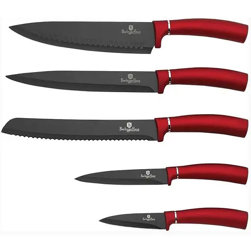 Набор ножей из шести предметов Berlinger Haus Metallic Line Burgundy Edition (BH-2519)