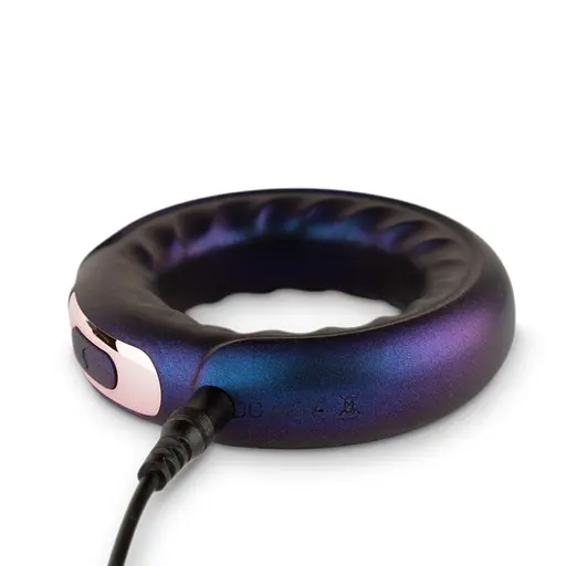 Эрекционное кольцо Hueman Saturn Vibrating Cock And Ball Ring 8.5 см фиолетовый - фото 3