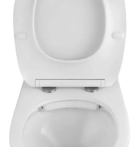 Унитаз подвесной безободковый Kroner KRP-A534UF Rimless 410х355х555 мм, сиденье Slim Duroplast/Soft-close/Quick relase (CV031644) - фото 5