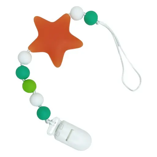 Цепочка для пустышки "Звезда" MGZ-0512(Orange) силиконовая