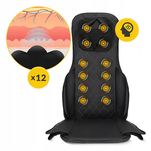 Массажная накидка 4FIZJO Shiatsu многофункциональная, с подогревом Black (P-5905973403528) - фото 2