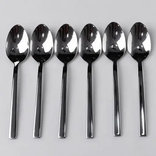 Набор чайных ложек Yiwu 6 штук из нержавеющей стали 14.5 см серебристые ложки чайные посуда десерт кофе HP-16978-18 - фото 4