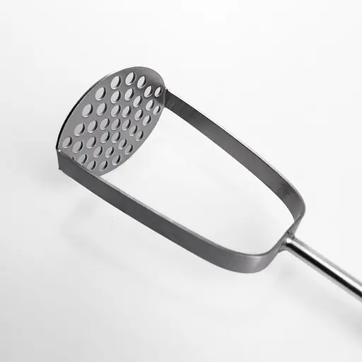 Картоплем'ялка для пюре 35см з нержавіючої сталі з дерев'яною ручкою толкушка для картоплі овочів кухонний інструмент Yiwu HP-8-47 - фото 4