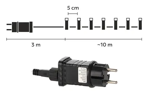 Гирлянда Гирлянда Chomik 200 LED теплый белый 10 м (LED9478) - фото 4