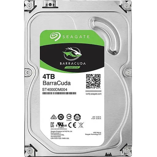 Жесткий диск Seagate BarraCuda 3.5" SATAIII 5400rpm 256MB 4TB (ST4000DM004) - фото 1