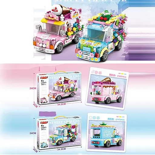 Конструктор Міський автобус Морозиво, L33011, (В асортименті) - фото 3