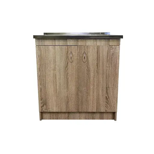 Тумба для кухні з накладною мийкою ЛДСП 80х50х83 см Дуб Трюфель (52868-01113)