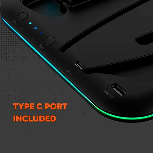 Пидставка для охолодження Canyon CS-5 RGB PS5 Charge Black (CND-CSPS5B) - фото 9