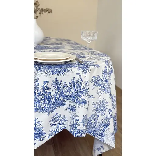 Скатертина  Ecotton Duck водовідштовхувальна 170х220 см Blue (25366)