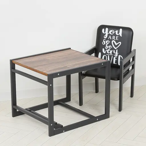 Стульчик для кормления Bambi Graphite 2 в 1 мангровое дерево - фото 3