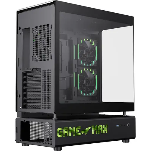 Корпус GameMax N90 из закаленного стекла без блока питания, черный (N90 BG) - фото 11