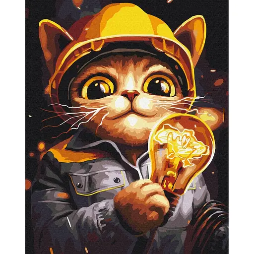 Картина по номерам Котик Энергетик Марианна Пащук Brushme 40x50 см разноцветная 000221382