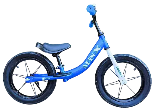 Велобіг Corso Spin-X, сталева рама, колесо 14", надувні колеса, підніжка, підставка для ніг, дзвоник PX-322-94