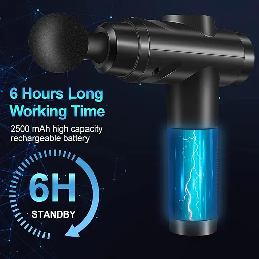 Массажный пистолет мышечный ударный 30 скоростей - фото 5