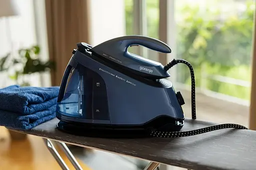Gorenje Утюг-парогенератор, 3000Вт, 1500мл, паровой удар -160гр, дисплей, керам. подошва, синий - фото 7