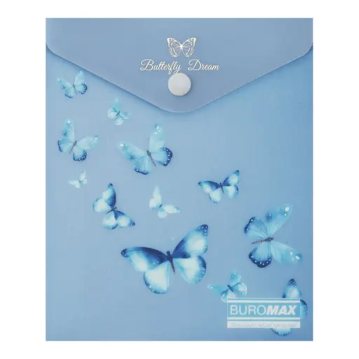 Папка-конверт А6 на кнопці SKY ARABESKI електрик BM.3922-45 BUROMAX матовий напівпрозорий пластик (4823126816548) - фото 1