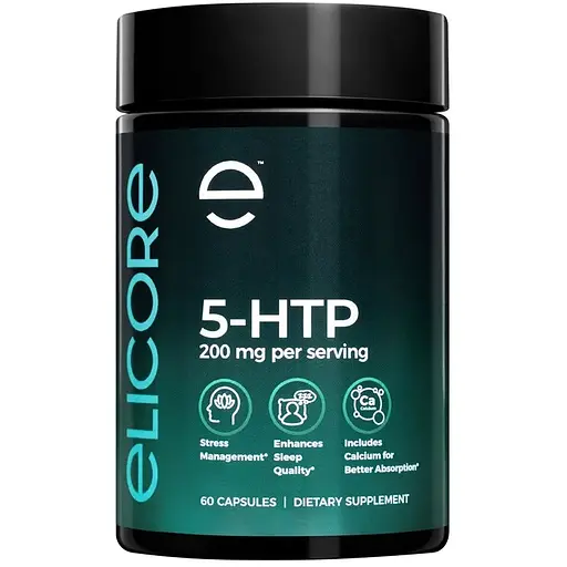Амінокислота Elicore Labs 5-HTP 200 mg, 60 капсул для покращення сну - фото 1
