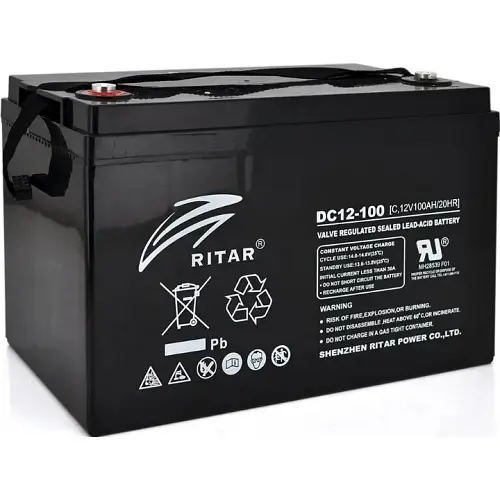 Аккумулятор Ritar CARBON DC12-100C, Black Case, (12V 100.0Ah)