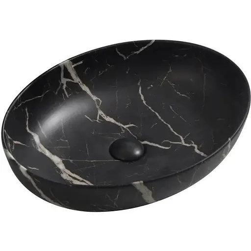 Умивальник накладний Mixxus Premium Ellipse-0102 marble 515x400x130 мм MP6552, Мармур - фото 1