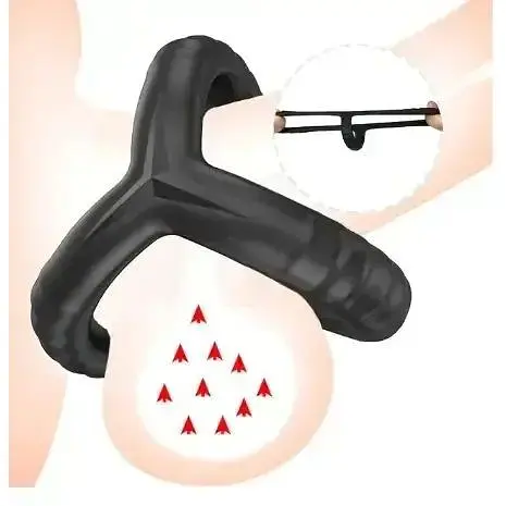 Силіконне ерекційне чоловіче кільце на пеніс та мошонку для затримки еякуляції - фото 2