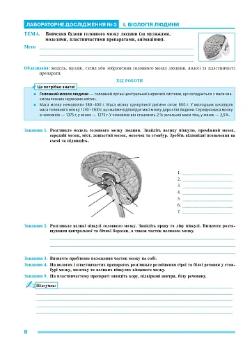 Біологія. 8 клас. Практикум (за програмою Балан П. Г., Кулініч О. М., Юрченко Л. П.) - фото 7