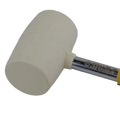 Киянка гумова Sigma 225 г біла, металева обгумована рукоятка (4317401) - фото 2