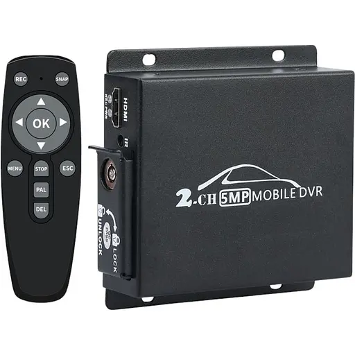 Мобильный AHD видеорегистратор на 2 камеры Pomiacam HD DVR для такси, автобусов, грузовиков, 5 Мп, Quad HD, SD до 128 Гб, пульт ДУ