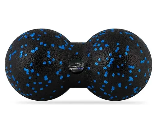 Массажный мяч двойной PowerPlay PP-4352 Epp foam peanut ball (d8*16 см) Черно/Синий (PP_4352_Blue_8*16) - фото 1