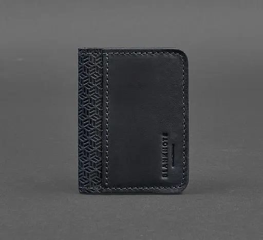 Кожаная обложка для ID-паспорта и водительского заседания 4.0 Карбон синяя - фото 1