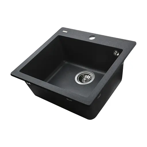 Гранітна мийка Globus Lux Aosta графiт 490x455мм-А0001 000023568, Графит - фото 4