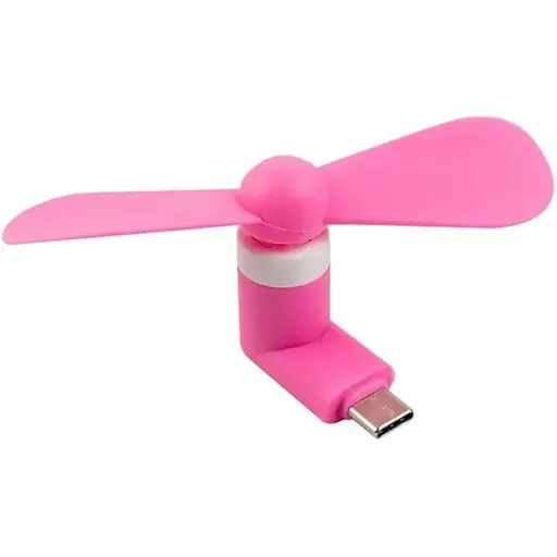 Вентилятор мобильный Type-C розовый - фото 1