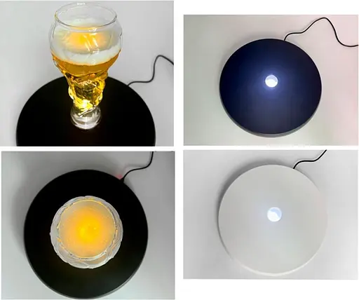 Поворотний стіл з підсвічуванням Puluz 25см White DCA2156W [88753] - фото 2