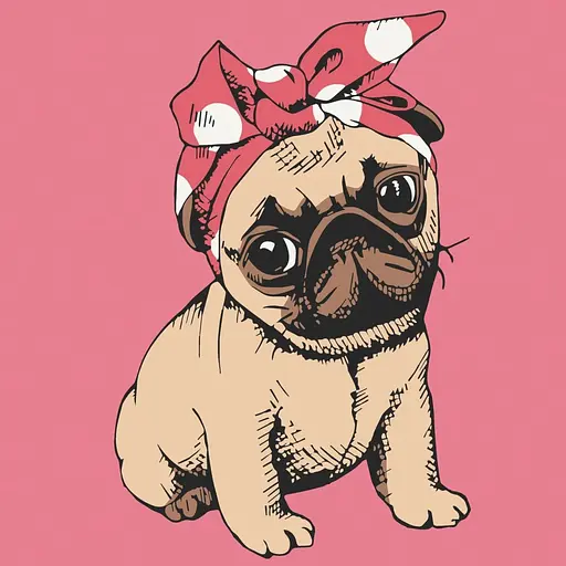 Картина по номерам "Мопсик" 15062-AC 30x30 см