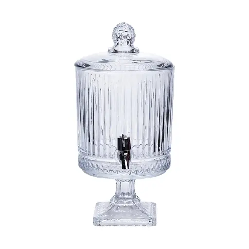 Лимонадниця з краном скляна 4.5 л диспенсер для напоїв лимонадник із краном Прозорий Yiwu HP-19-285 - фото 2