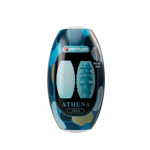 Мастурбатор Pretty Love Athena Eros 7.6 см бірюзовий - фото 6