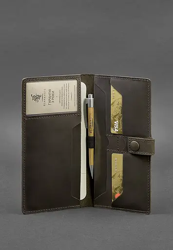 Кожаный Тревел-кейс (органайзер для документов) 6.0 темно-коричневый - фото 3