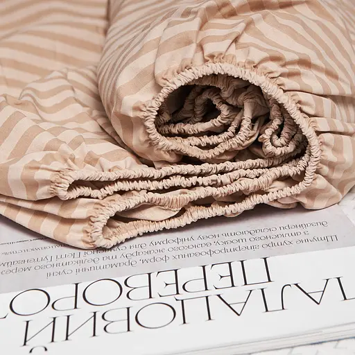 Простирадло на резинці Moon&Star Sand Lines Бязь Gold Люкс 120х190х20 см - фото 3