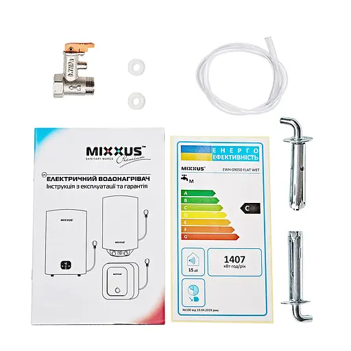 Водонагреватель "Плоский" Mixxus EWH-10050 Flat Dry накопительный 50 л сухой тэн 2 kW WH0597 - фото 3