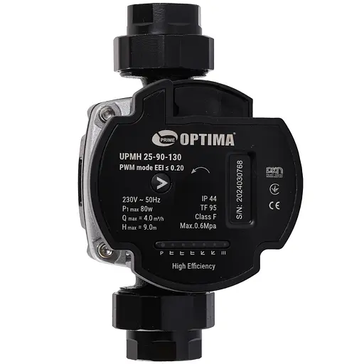 Насос циркуляционный энергосберегающий Optima PRIME UPMH 25-90AUTO 130 мм + гайки - фото 2