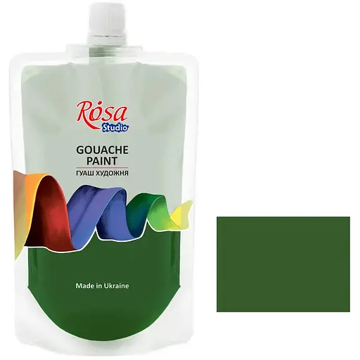 Краска гуашевая Зеленая травяная (925) 200 мл Rosa Studio