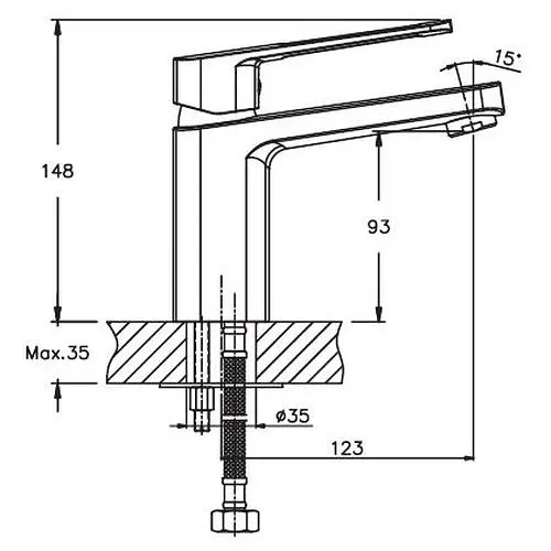 Змішувач для умивальника Haiba ENIO 001 (HB0884) - фото 2