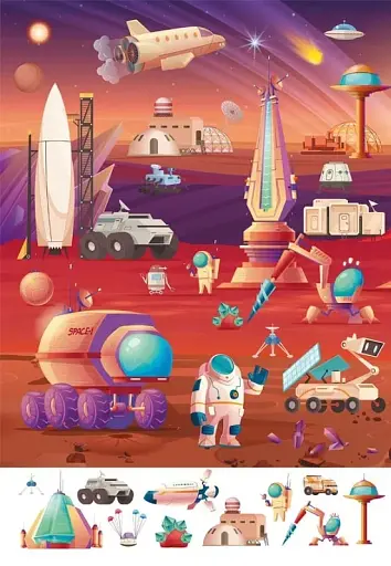 Книга-картонка Великий віммельбух. Космос - фото 7