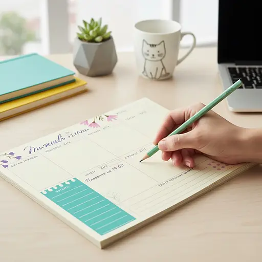 Планер недельный Vladi Toys VT9212-04, 20х14,3 см, 54 листа, украинский - фото 2